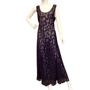 Victoria’s Secret L Gold Label Vintage Purple Semi Sheer Long Nightgown